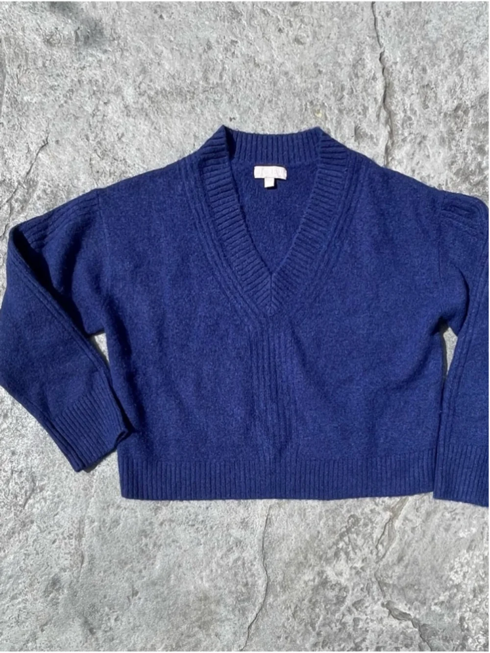 J.Crew Italian merino wool Blend V Neck Sweater Rich Sapphire Blue